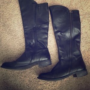 Knee high black boots